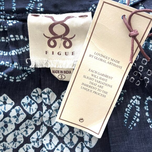 New Figue Julianne Maxi Dress in Daisy Midnight Navy Size S - Picture 8 of 11